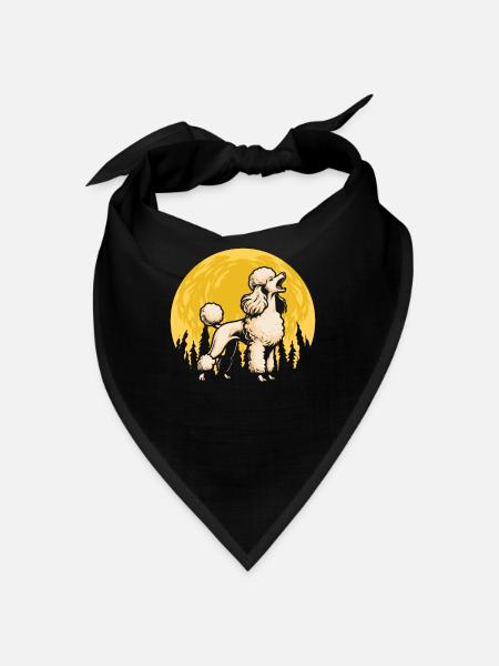Caniche Lune Hurlant - Bandana - noir - Devant