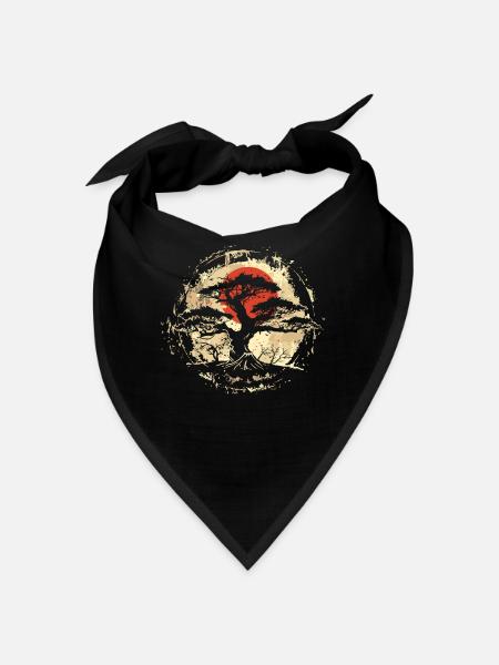 Shinrin Yoku Japanese Art Nature Forest - Bandana - black - Front