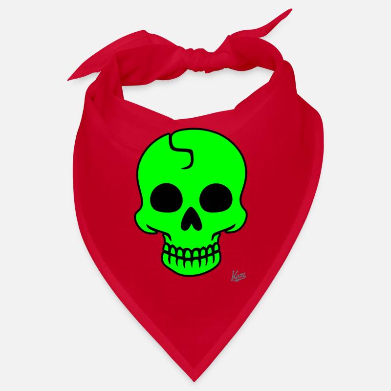 Lime green skull Bandana
