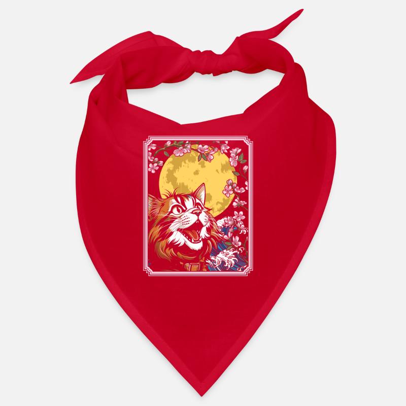Chat Japon Fleur De Cerisier Lune Bandana