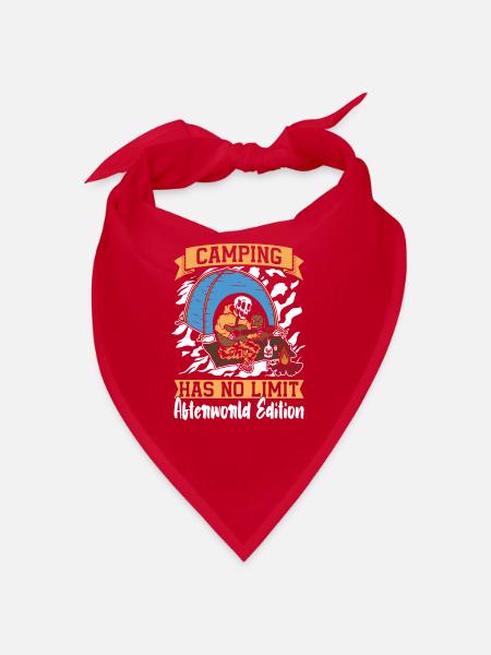Tent Camping Camping Skeleton - Bandana - red - Front