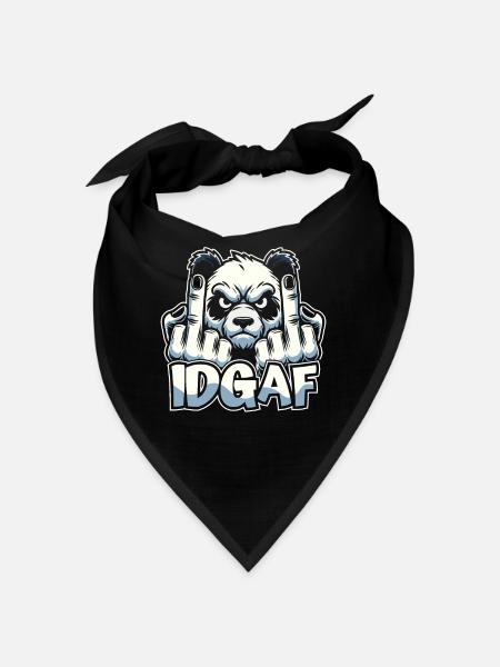 Panda géant Panda Ours Idgaf - Bandana - noir - Devant