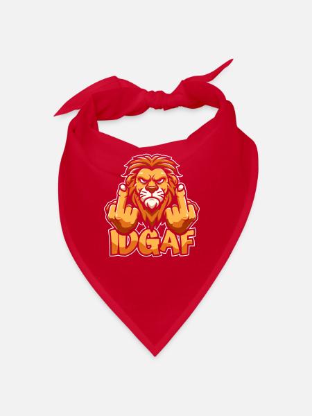 Leo Idgaf - Bandana - rouge - Devant