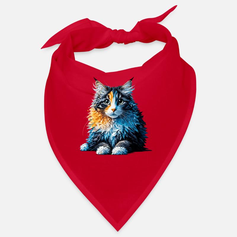 Polygon Art American Curl Bandana
