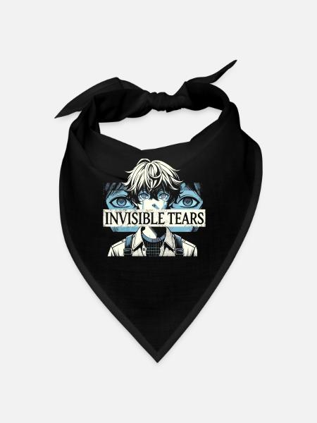 Art de l’anime et esthétique gothique pour la mode alternative - Bandana - noir - Devant