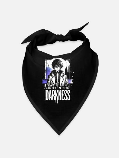 Art de l’anime et esthétique gothique pour la mode alternative - Bandana - noir - Devant