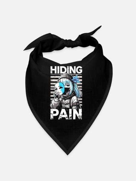 Art de l’anime et esthétique gothique pour la mode alternative - Bandana - noir - Devant