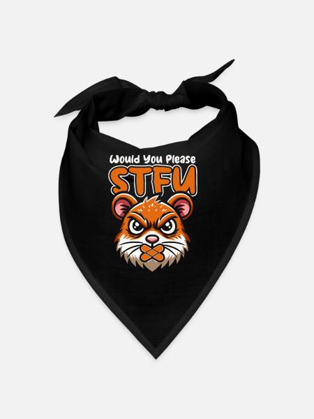 Hamster Golden Hamster Stfu - Bandana - black - Front