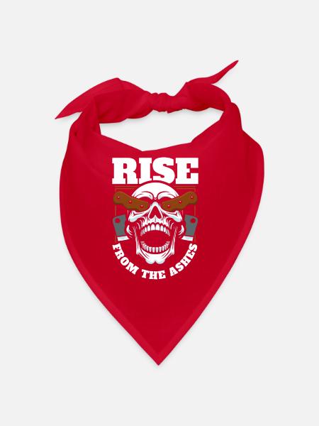 Fleischer Metzger Schlachter Schädel - Bandana - Rot - Vorne