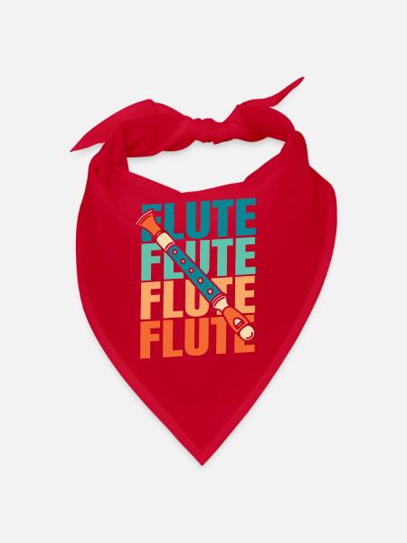 Flute player - Bandana - red - Front