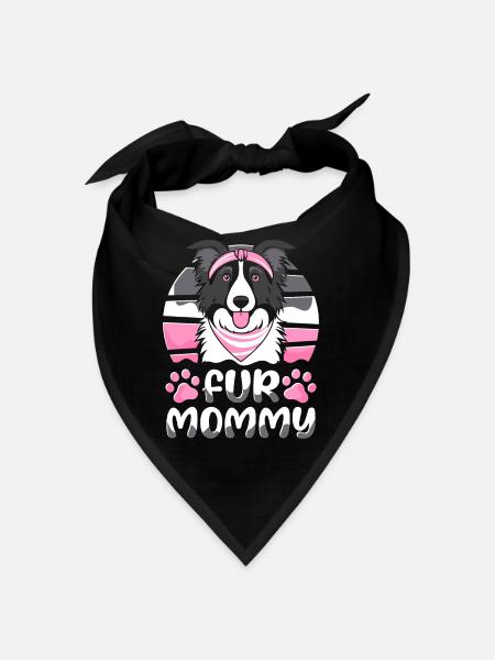 Border Collie Mom Dog Mom For Mommy - Bandana - black - Front