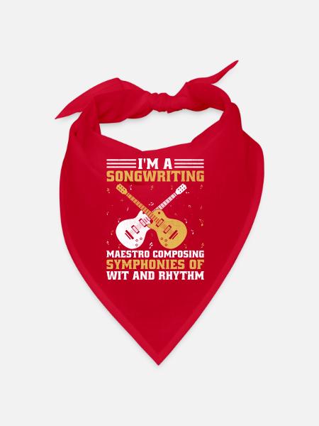 Musician Songwriter Singer Musician Music Music Pr - Bandana - red - Front