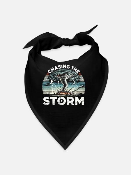 Experience the fascinating world of tornado hunting - Bandana - black - Front