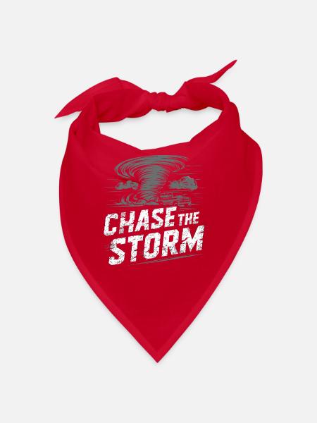 Experience the fascinating world of tornado hunting - Bandana - red - Front