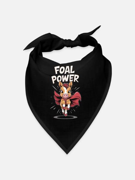 Amoureux des chevaux, soins aux poulains, équitation, passion - Bandana - noir - Devant