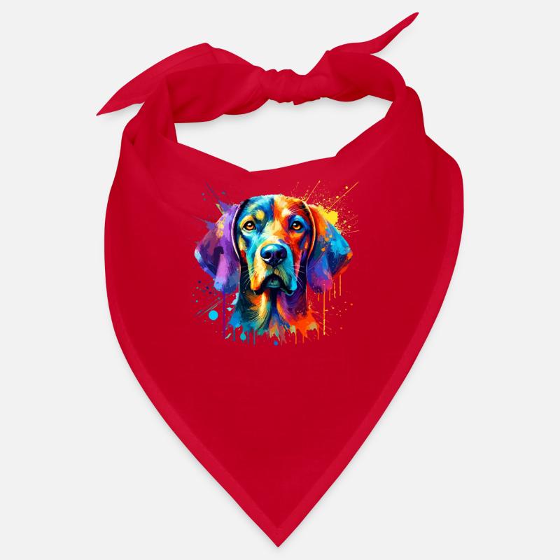 Éclaboussure colorée Art Plott Chien Plott Chien Bandana