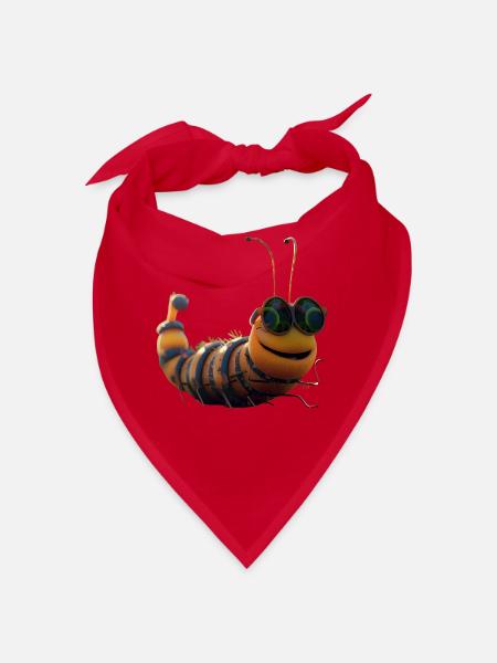 Caterpillar Funny Larva Caterpillar Gift Cute Caterpillar - Bandana - red - Front