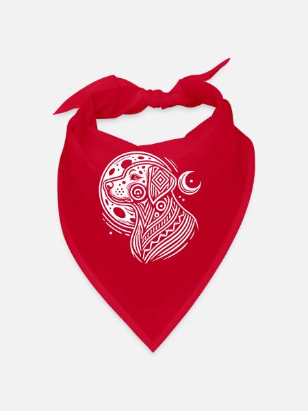 Dalmatian Moon Phases - Bandana - red - Front