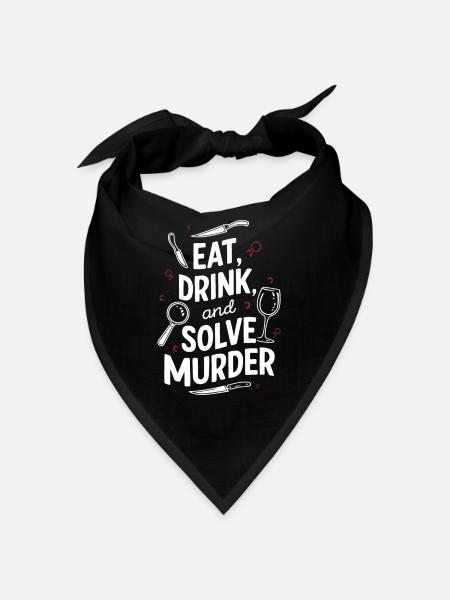 Meurtre Mystère Tenue De Dîner, Fête, Scène De Crime - Bandana - noir - Devant