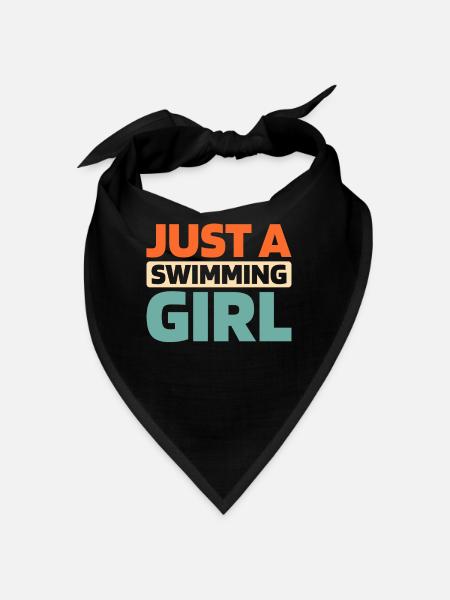Swimming Swimmer Just A Swimming Girl - Bandana - black - Front