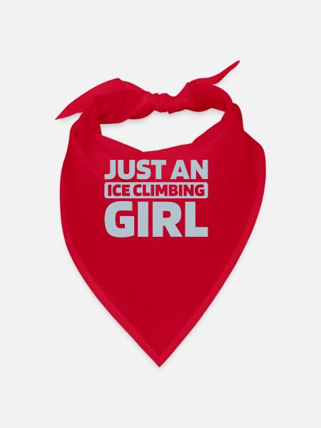 Eisklettern Just An Ice Climbing Girl - Bandana - red - Front