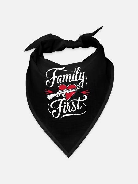 Mafia Lifestyle Crime mobster Gangster Style - Bandana - Schwarz - Vorne