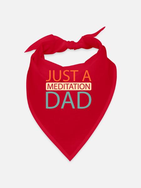 Meditation Meditate Just A Meditation Dad - Bandana - red - Front