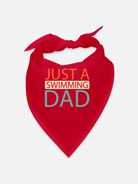 Swimming Swimmer Just A Swimming Dad - Bandana - red - Front