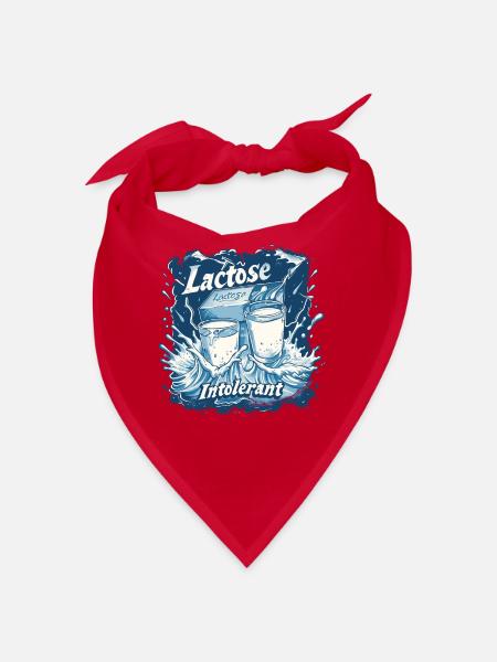 Lactose tolerant or lactose intolerant - Bandana - red - Front