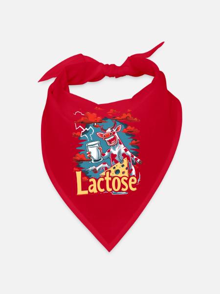 Lactose tolerant or lactose intolerant - Bandana - red - Front