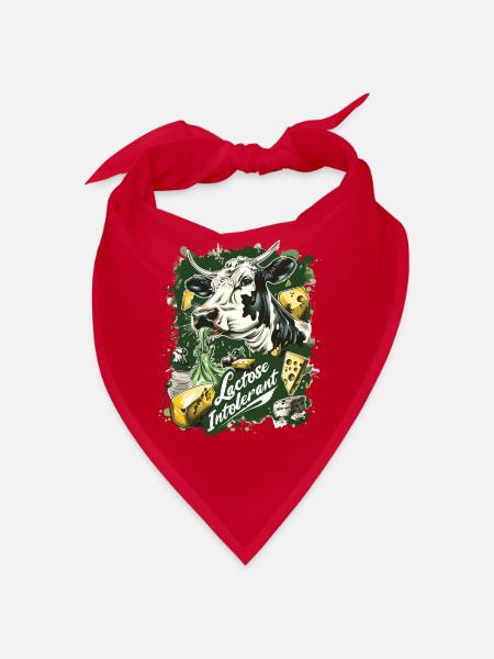 Lactose tolerant or lactose intolerant - Bandana - red - Front