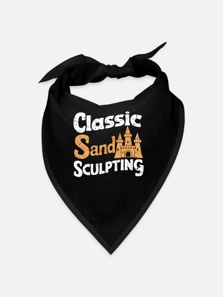 Sculpteurs de sable professionnels sur la plage du - Bandana - noir - Devant