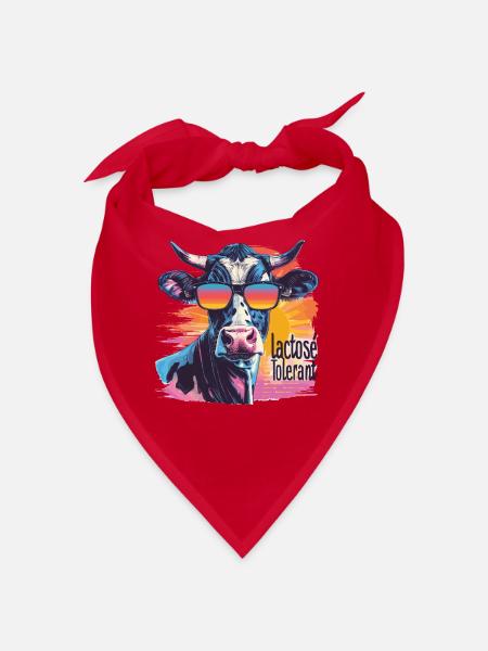 Lactose tolerant or lactose intolerant - Bandana - red - Front