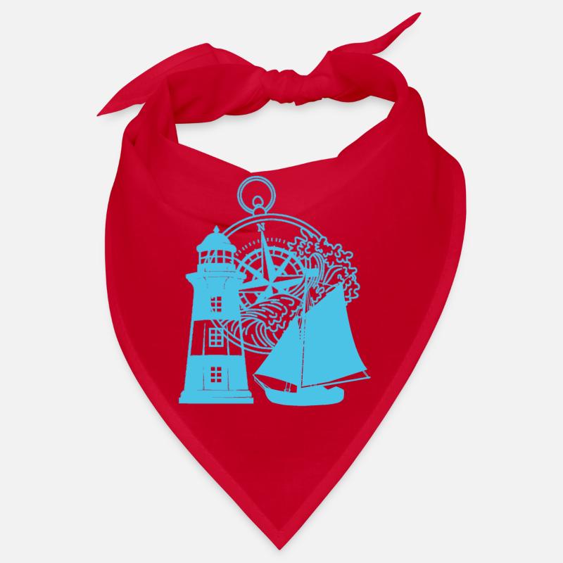 maritim Kompass Segelschiff Leuchtturm Bandana