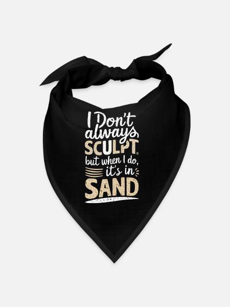 Sculpteurs de sable professionnels sur la plage du - Bandana - noir - Devant