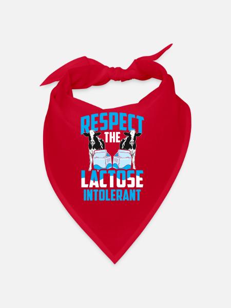 Lactose tolerant or lactose intolerant - Bandana - red - Front