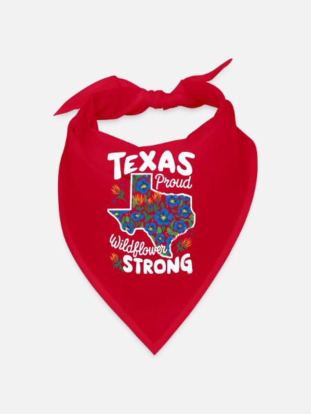Texas Wildflowers Season Fields Flowers Texas - Bandana - red - Front