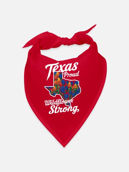 Texas Wildflowers Season Fields Flowers Texas - Bandana - red - Front
