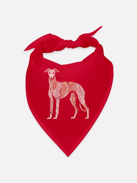 Greyhound Greyhound Fingerprint - Bandana - red - Front