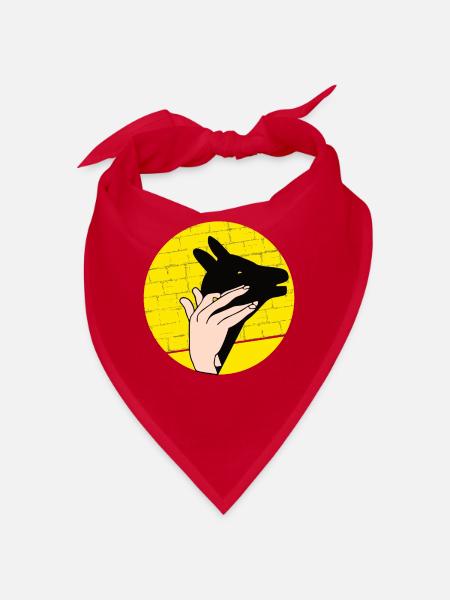 Handschattenpuppenspiel Puppen - Bandana - Rot - Vorne