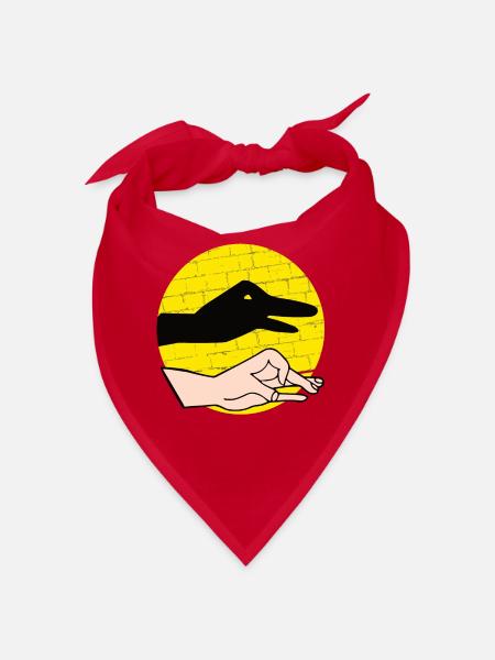 Handschattenpuppenspiel Puppen - Bandana - Rot - Vorne