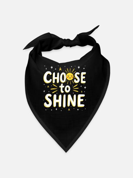 Harness Positivity And Mental Well-Being Through - Bandana - black - Front