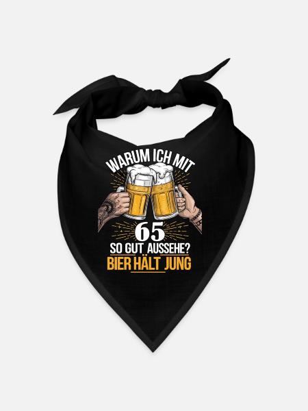 Warum Ich Mit 65 So Gut Aussehe? Bier Hält Jung - Bandana - Rot - Vorne