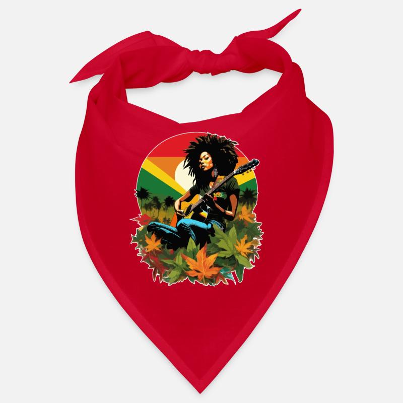 Guitariste rastafari dans le style reggae Bandana