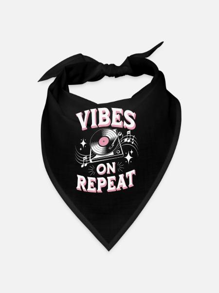 Chill Vibes Amateur de musique décontractée Relaxante - Bandana - noir - Devant