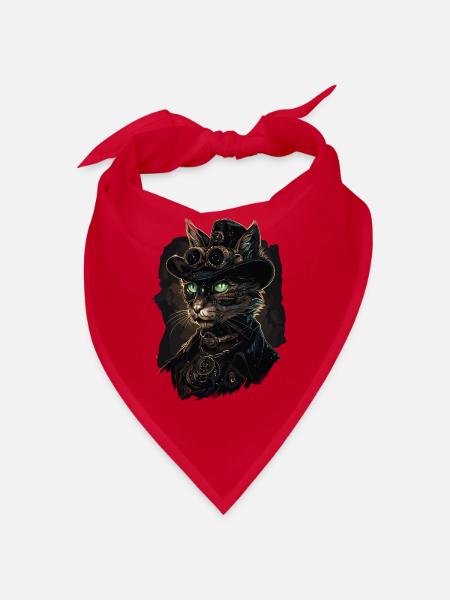 Steam Punk Art Funky Steampunk - Bandana - red - Front