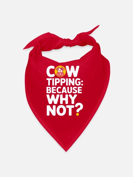 Funny Cow Tipping Joke for Farm Enthusiasts and - Bandana - Rot - Vorne