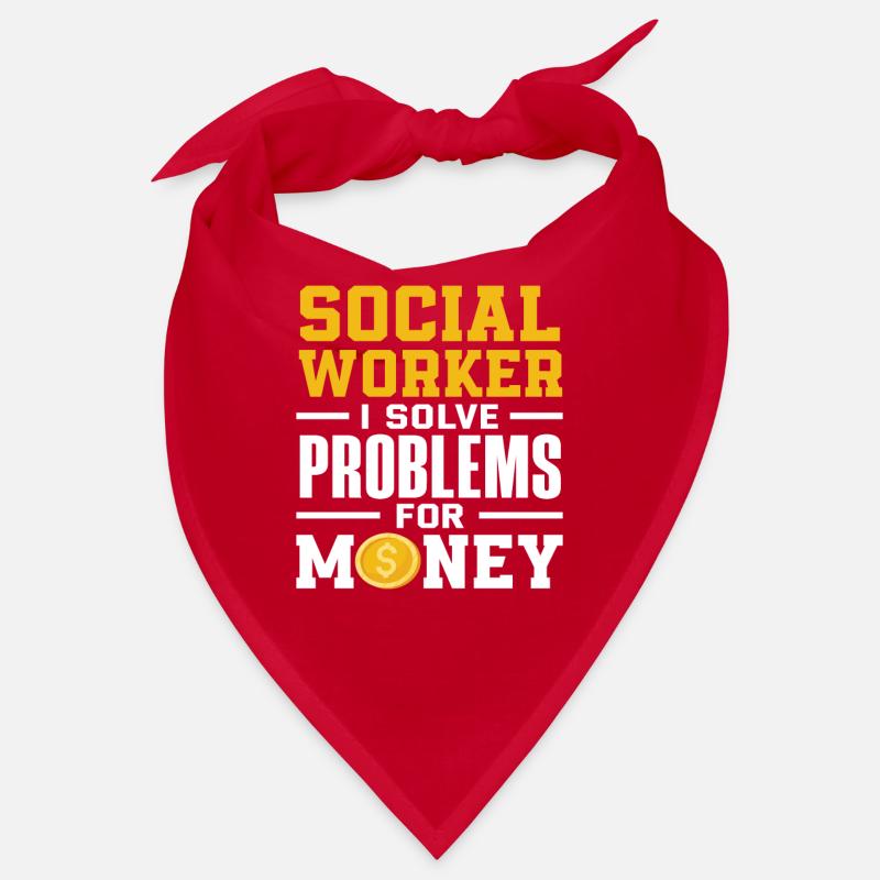 Social worker I solve problems for money Bandana