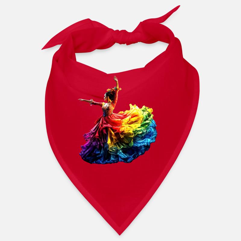 Flamenco Dancer Rainbow Colorful Dress Dancing Bandana