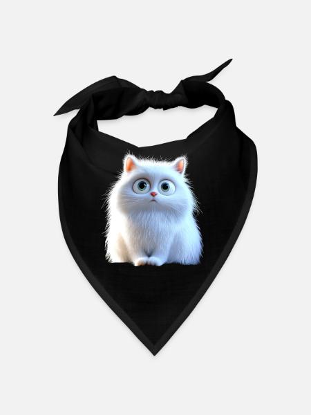 Chat Angora Blanc Chat Angora Chats Angora Mignons - Bandana - noir - Devant